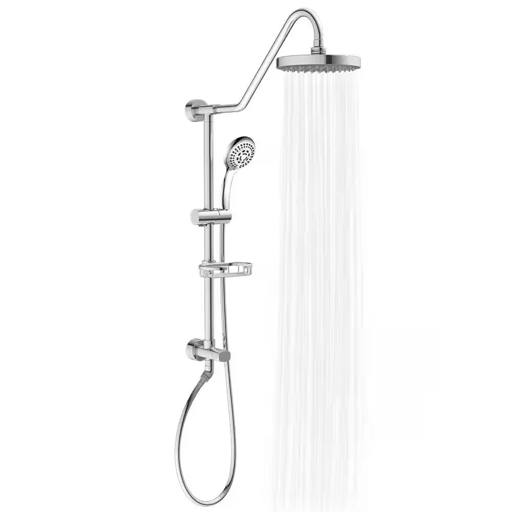 PULSE Showerspas Kauai III 3-Spray Handshower and Showerhead Combo Kit in Chrome Finish