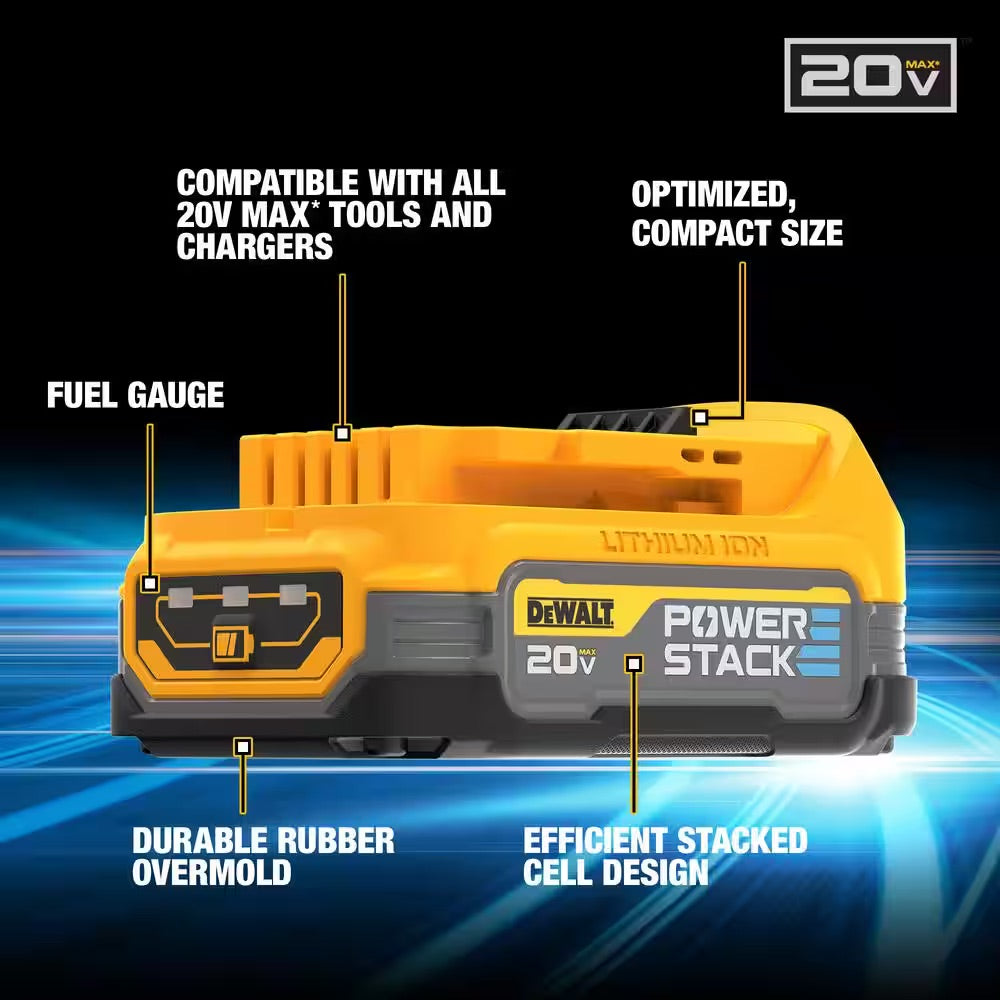 DEWALT 20V MAX POWERSTACK Compact Battery Starter Kit