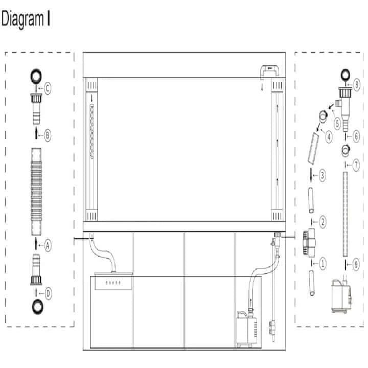 Aqua Dream 175 Gallon Tempered Glass Aquarium (Brown Wood)