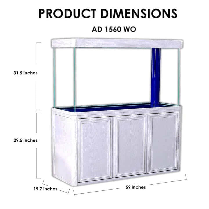 Aqua Dream 135 Gallon Tempered Glass Aquarium (White Oak)