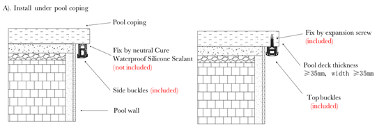 Drawing of Install Pool Lighting under Pool Deck