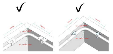 Correct install bend pool light strip