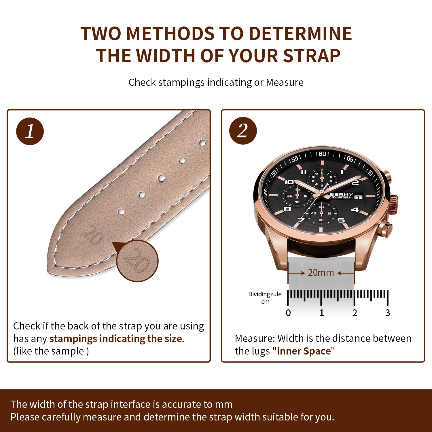 methods to determine thw width of youe strap