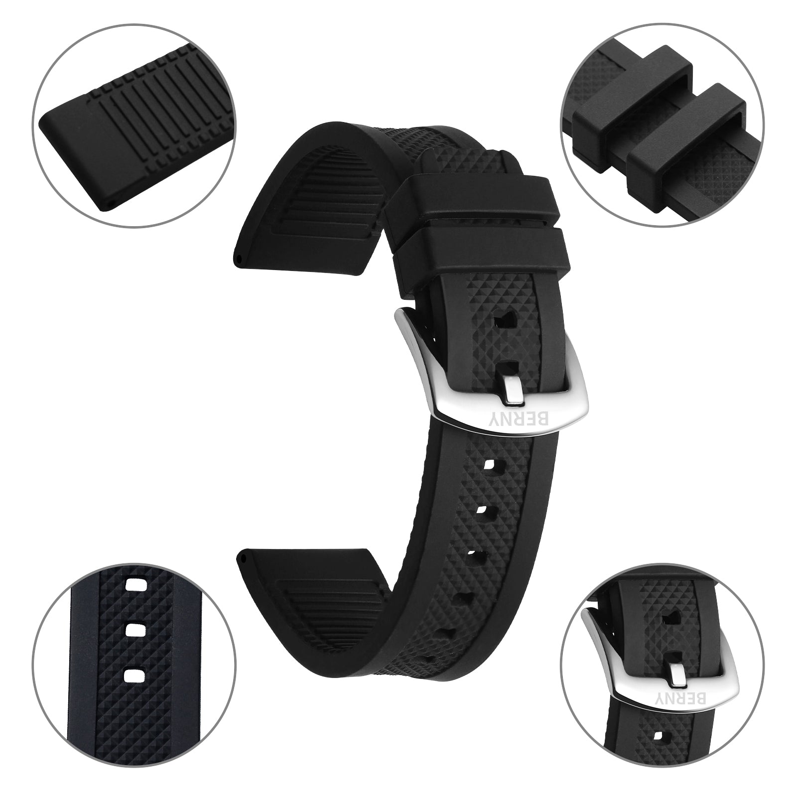 Silicone Crisscross Watch Strap