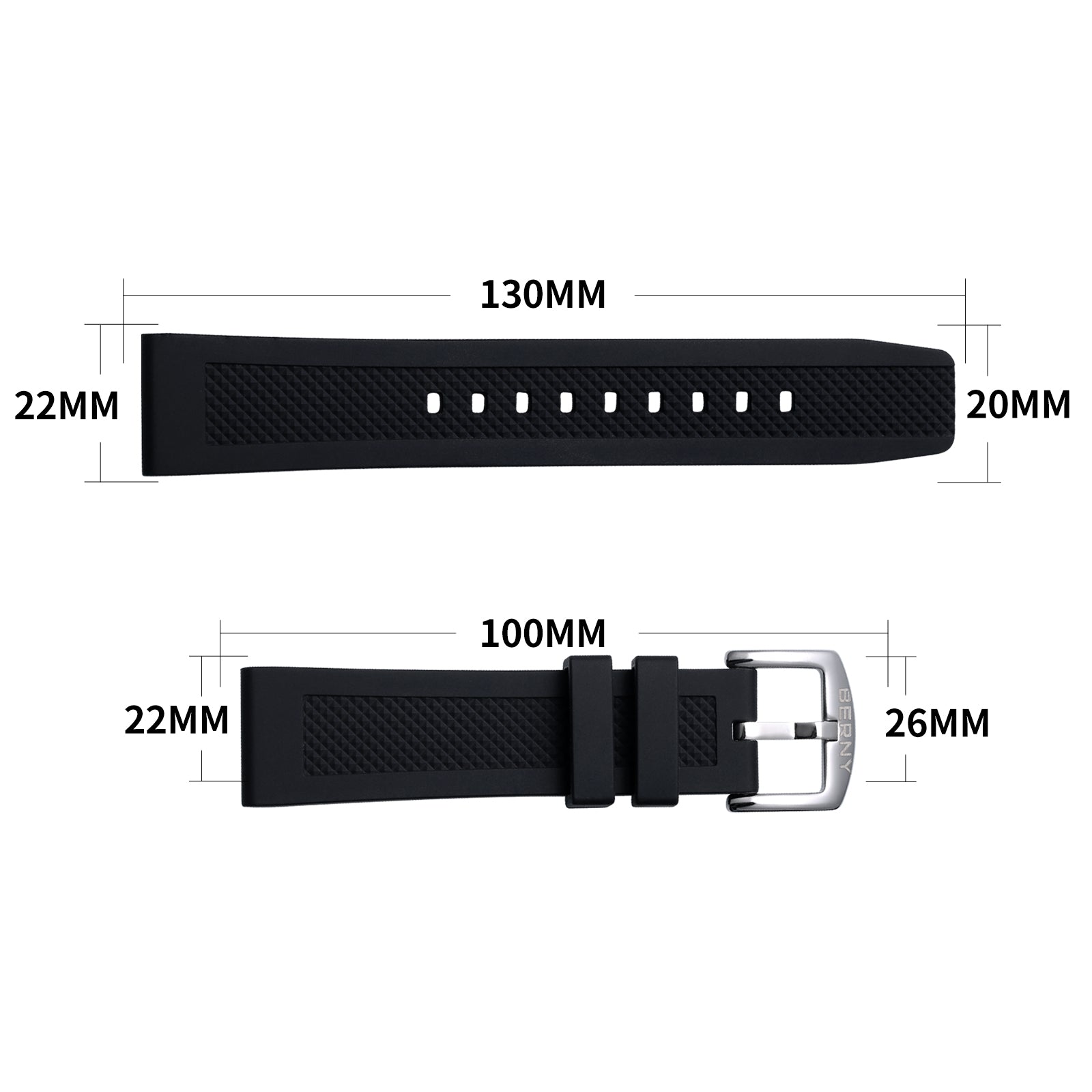 BERNY-Silicone Crisscross Watch Strap – BERNY® WATCH Official Store