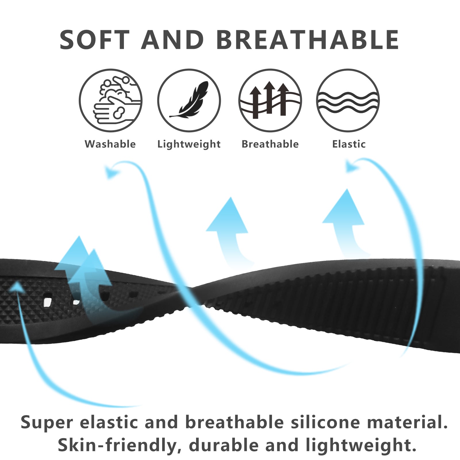 Silicone Crisscross Watch Strap