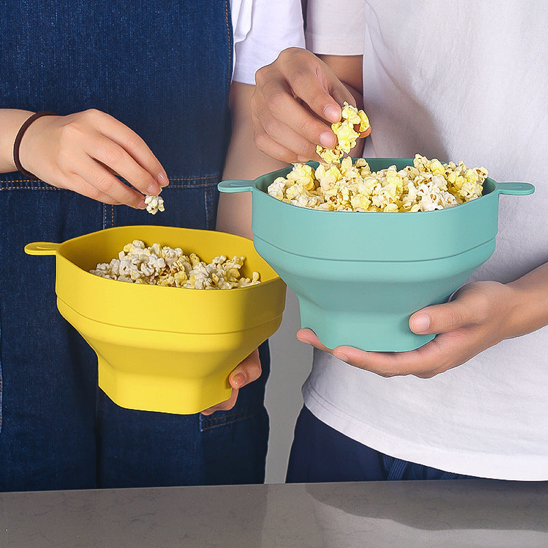 Silicone Popcorn Bucket High Temperature Resistant With Cover