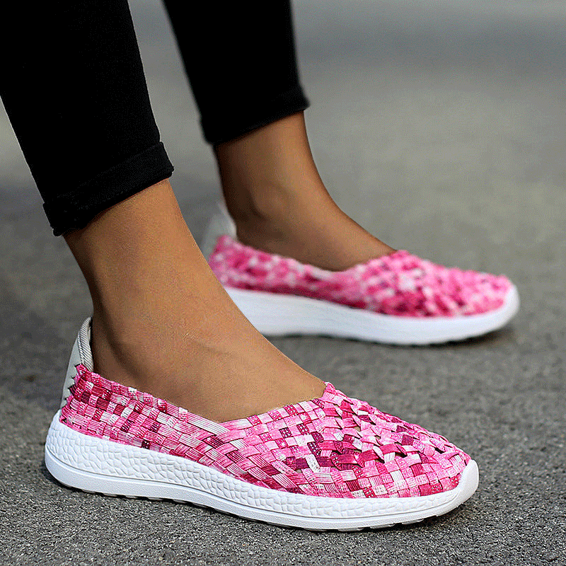 Cilool Comfortable Flat Cutout Casual Shoes