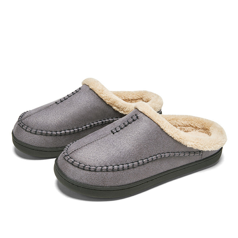 Big lazy half-slipper type cotton and wool casual warm shoes cotton mop 49-50