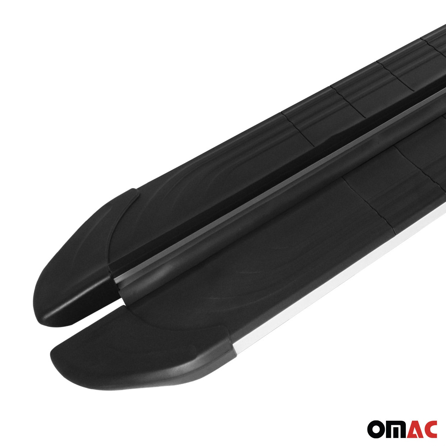 OMAC Side Step Running Boards Nerf Bars for Subaru Forester 2014-2018 Black Silver 2x 6803938