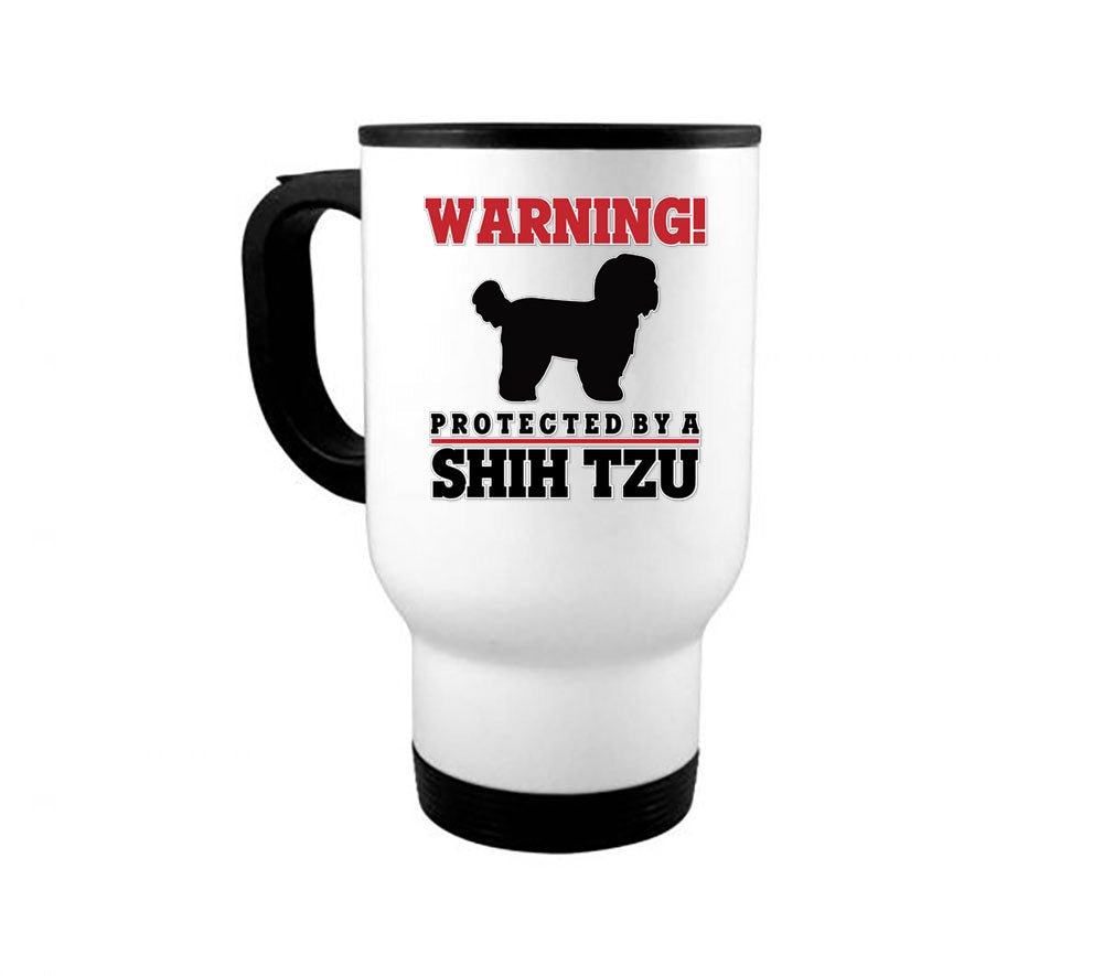 Warning Protected By A Shih Tzu Mug