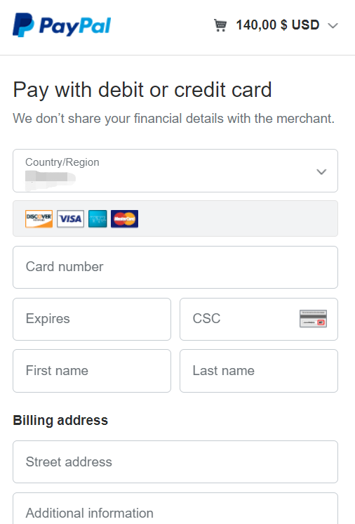how to pay without a PayPal account on hjmbike.com