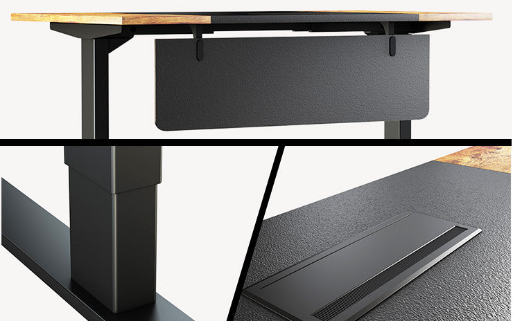 Maidesite 160x75 cm executive desk SC1 Pro with solid frame and cable management system