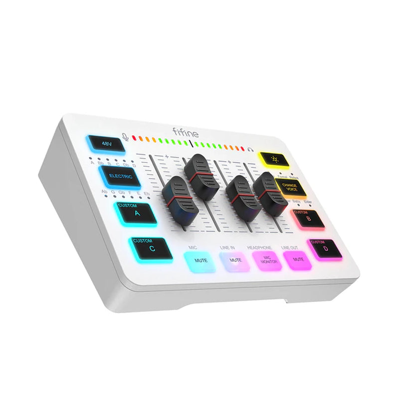 Gaming Audio Mixer 4-Channel RGB