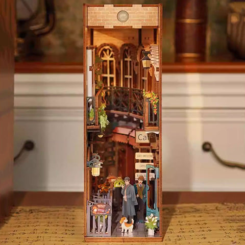 Fifijoy 221B Baker Street 3D Wooden Puzzle Book Nook
