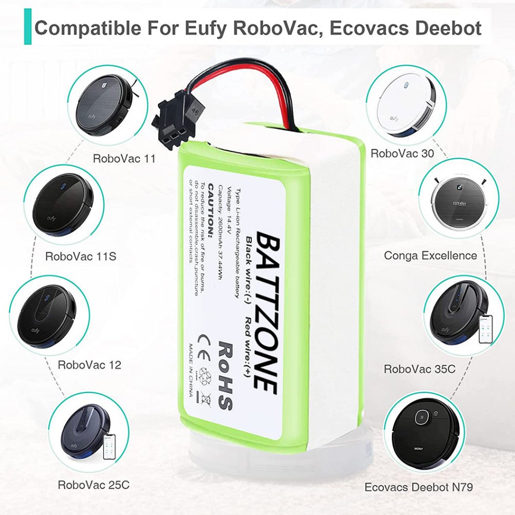 14.4V 2600mAh Li-Ion Battery For Eufy RoboVac Vacuum Cleaner 11 MAX