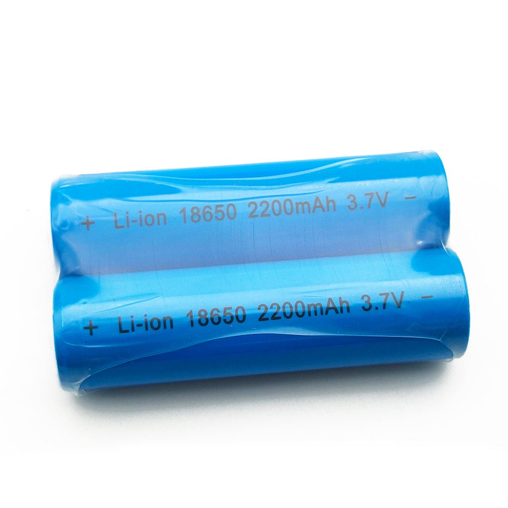 2pcs 18650 3.7V 2200mA Lithium Battery for Flashlight LED Lamp