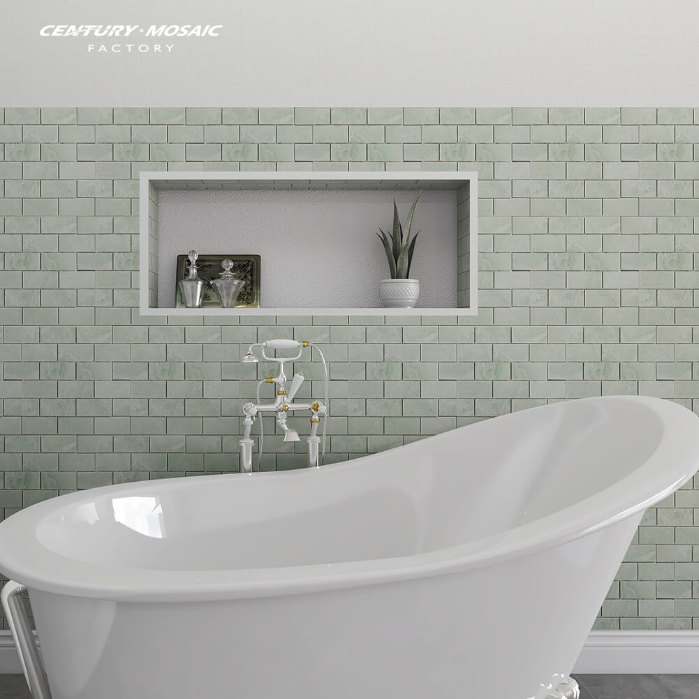 Century Mosaic Mint Green Marble Mosaic Tile Wholesale