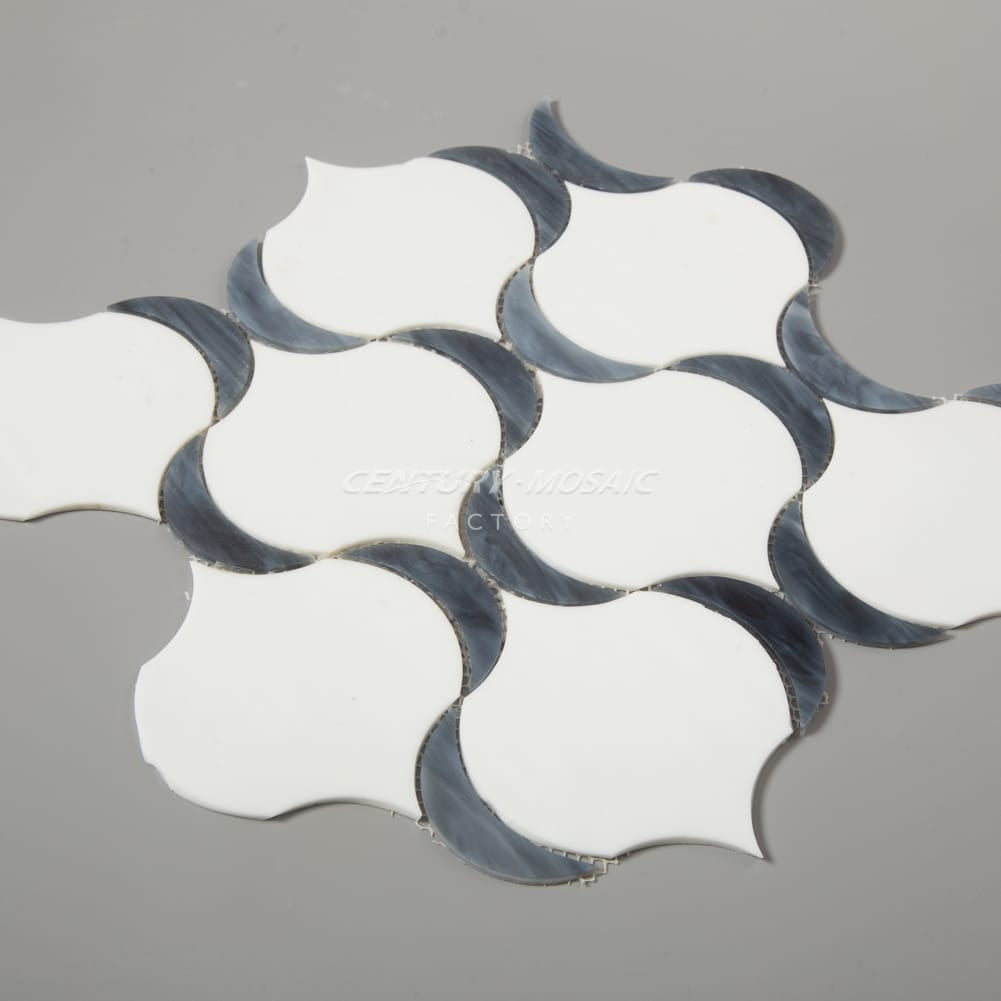 Rainbow Glass Mix Color Arabesque Mosaic Manufacturer