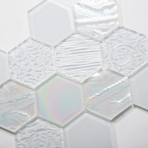 Crystal Glass 4″ Hexagon Mosaic Manufacturer