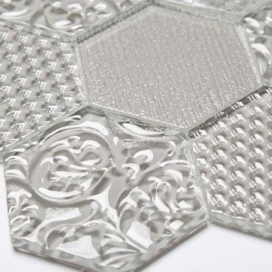 Crystal Glass 4″ Hexagon Mosaic Manufacturer