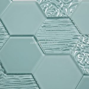 Crystal Glass 4″ Hexagon Mosaic Manufacturer