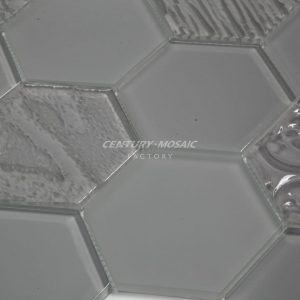 Crystal Glass 4″ Hexagon Mosaic Manufacturer
