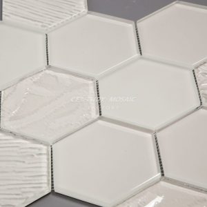 Crystal Glass 4″ Hexagon Mosaic Manufacturer