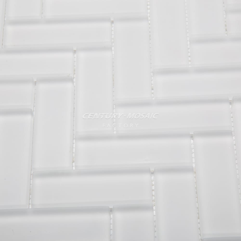 Crystal Glass 1×3″ Herringbone Mosaic Manufacturer
