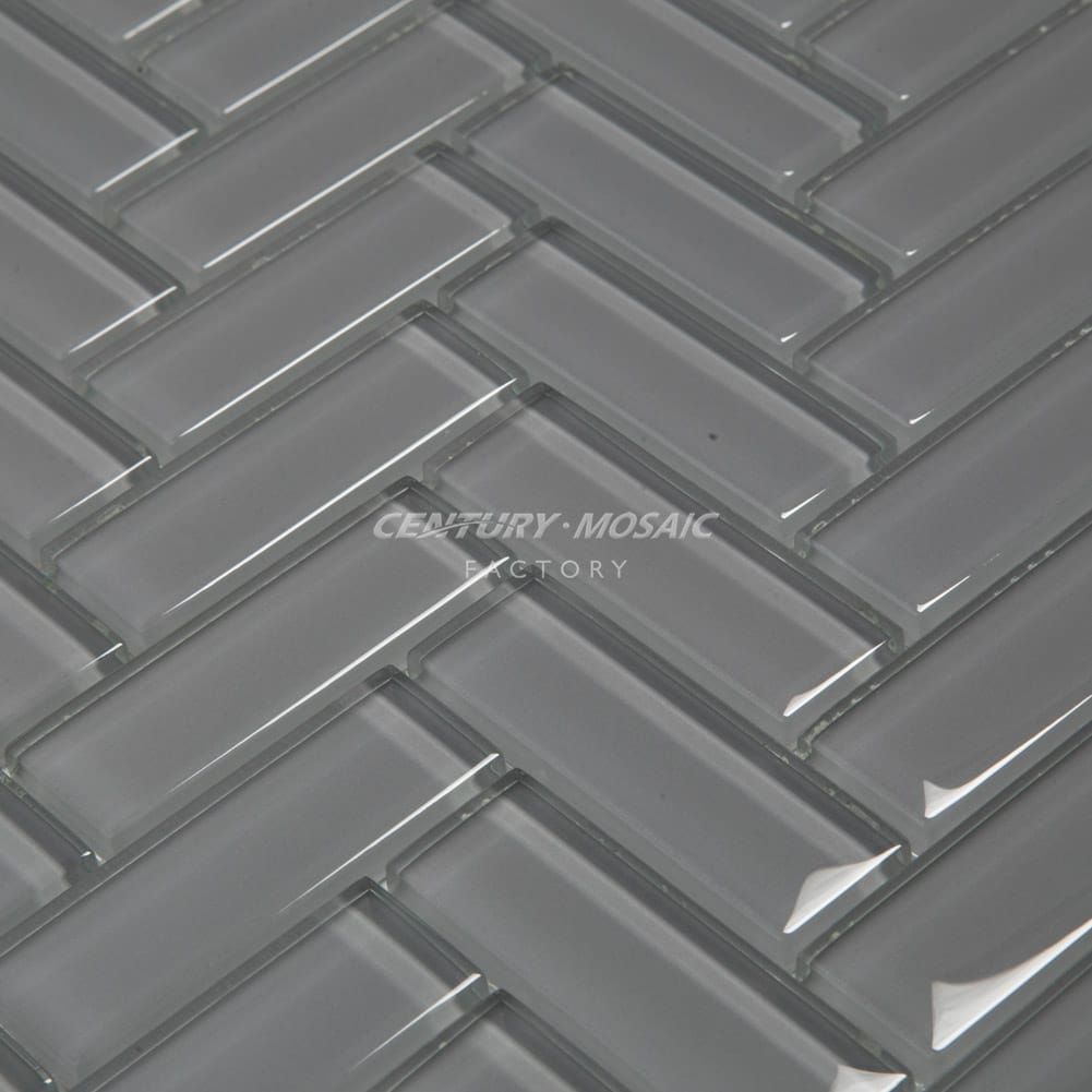 Crystal Glass 1×3″ Herringbone Mosaic Manufacturer