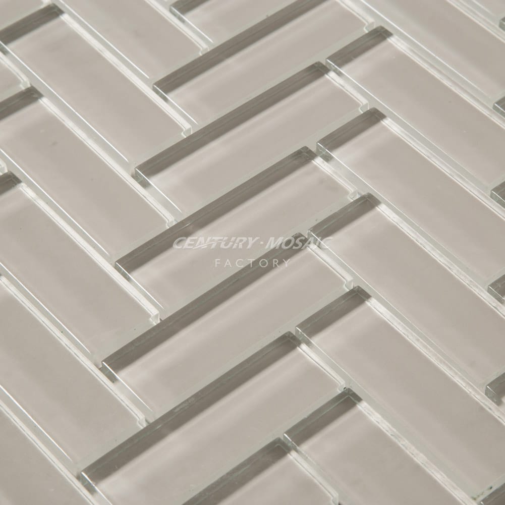 Crystal Glass 1×3″ Herringbone Mosaic Manufacturer