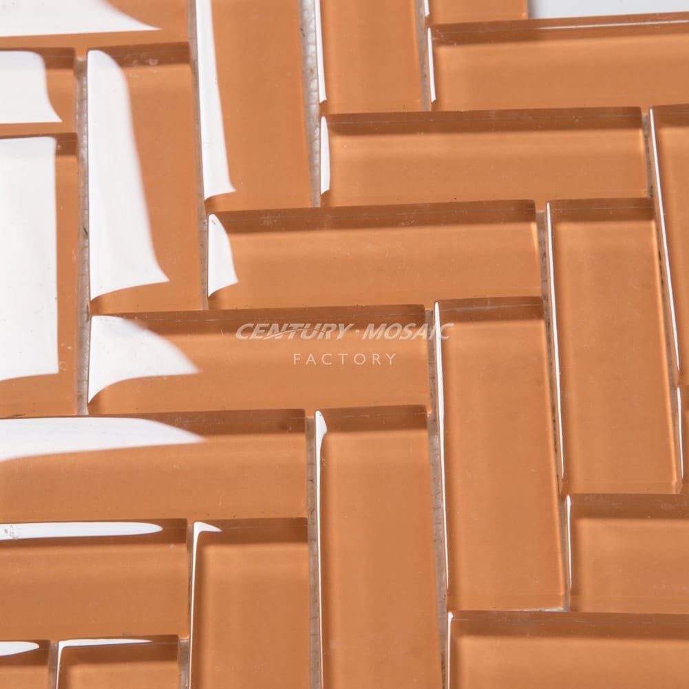 Crystal Glass 1×3″ Herringbone Mosaic Manufacturer