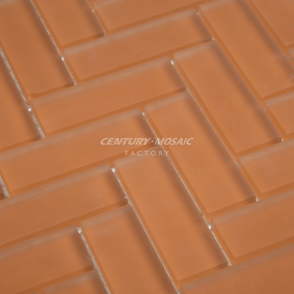 Crystal Glass 1×3″ Herringbone Mosaic Manufacturer