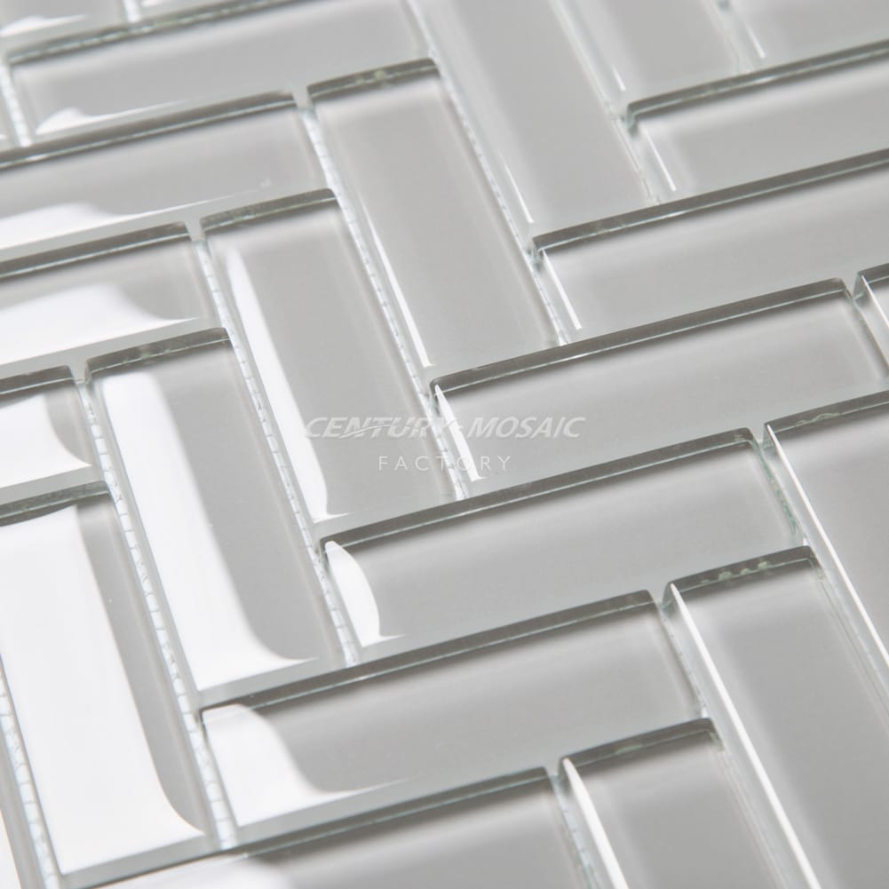 Crystal Glass 1×3″ Herringbone Mosaic Manufacturer