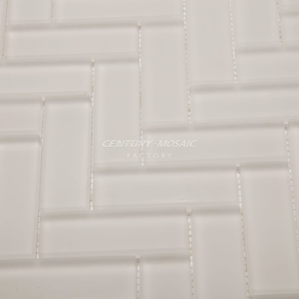 Crystal Glass 1×3″ Herringbone Mosaic Manufacturer