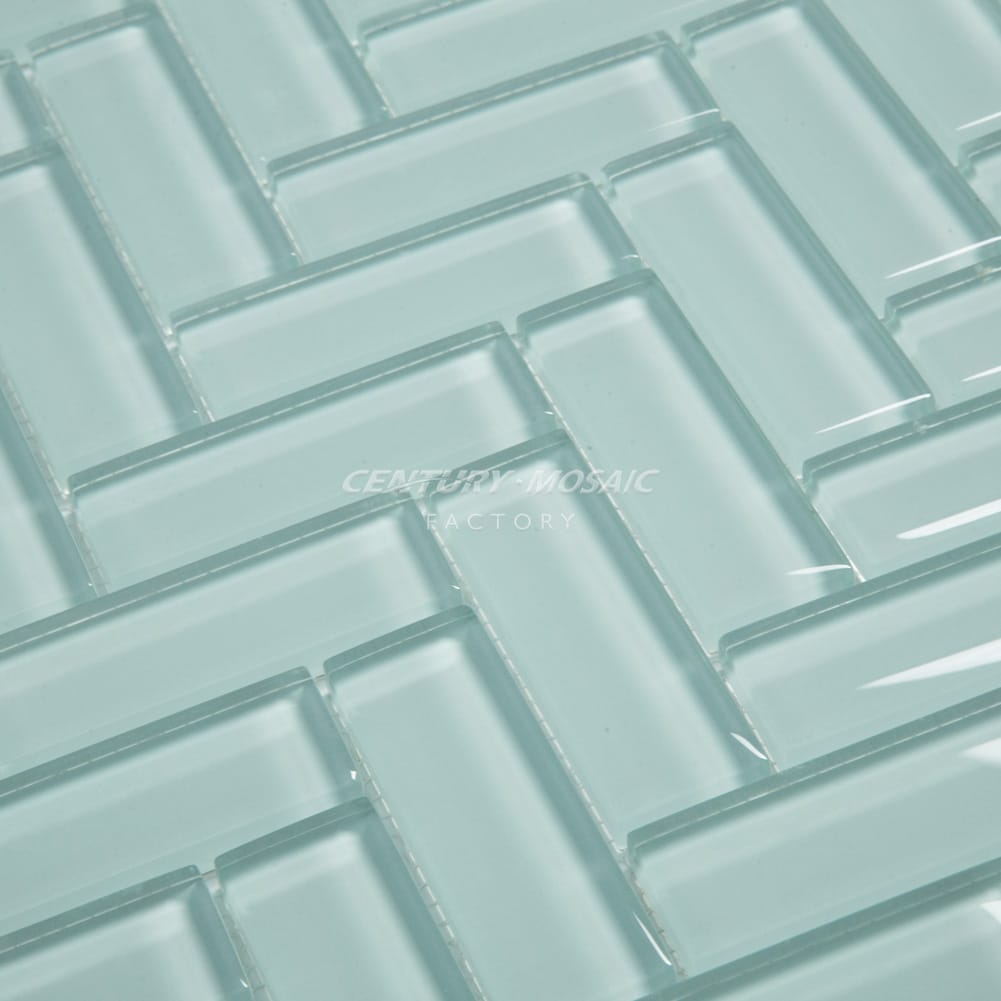 Crystal Glass 1×3″ Herringbone Mosaic Manufacturer