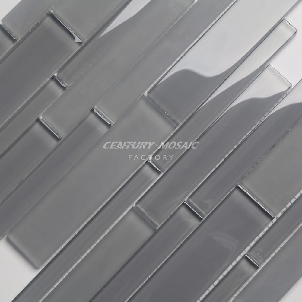 Crystal Glass Random Strip Mosaic Mosaic Manufacturer