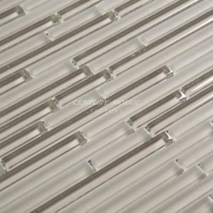 Crystal Glass Small Glossy Strip Mosaic Manufacturer