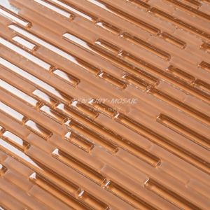 Crystal Glass Small Glossy Strip Mosaic Manufacturer