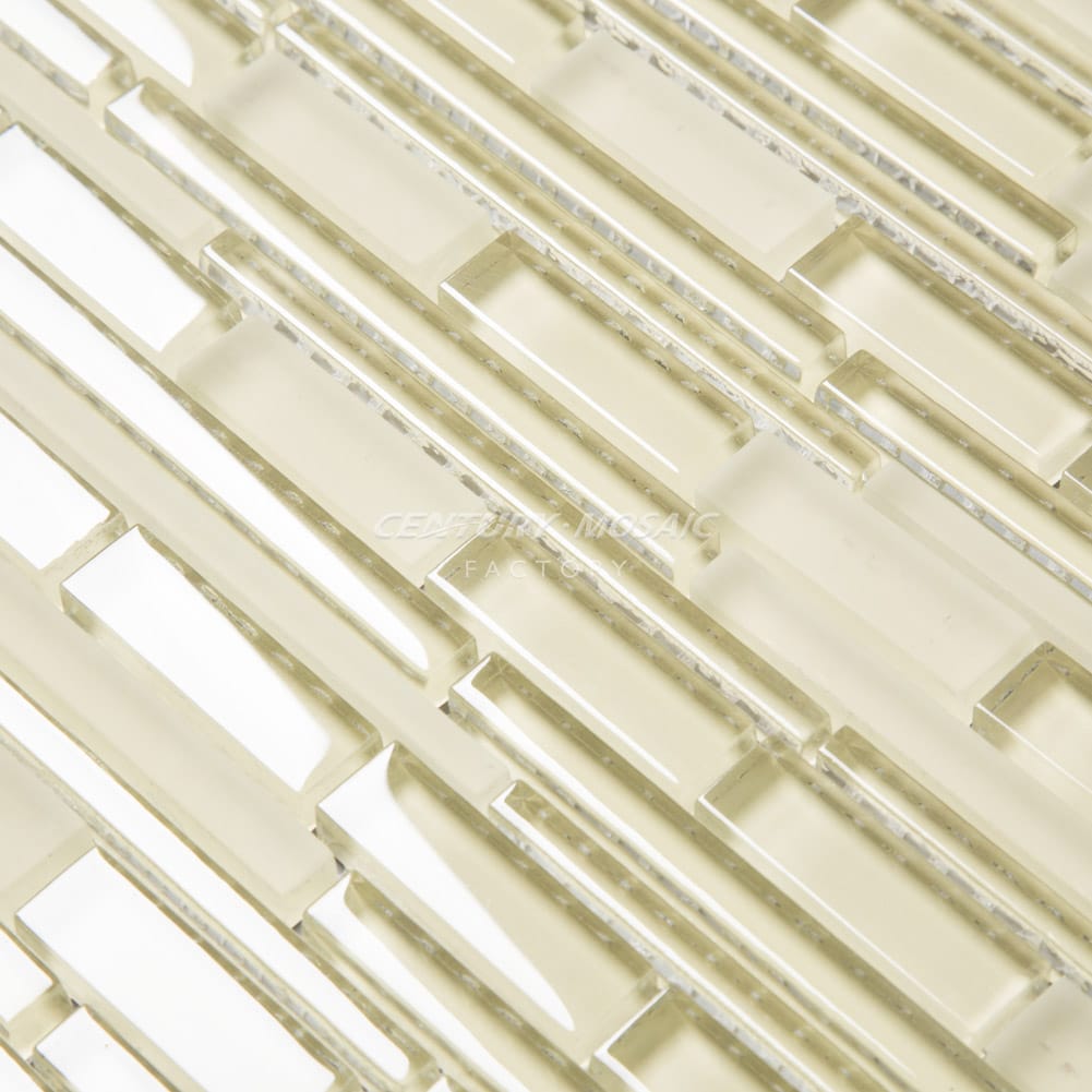Crystal Glass Yellow Strip Mosaic Manufacturer
