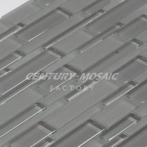 Crystal Glass Strip Mosaic Blue Glossy Wholesale