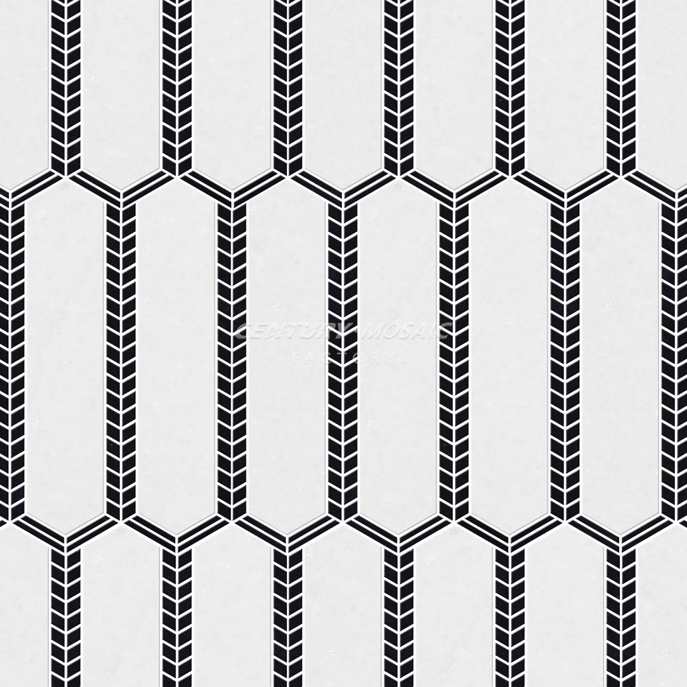 Long Hexagon Marble Mosaic Manufacturer