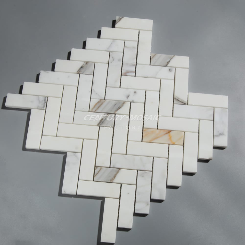 1"x 3" Herringbone Marble Mosaic Manufacturer