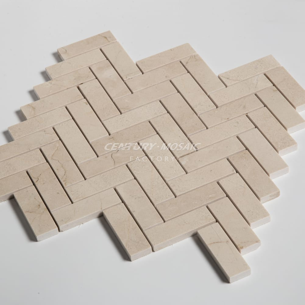 1"x 3" Herringbone Marble Mosaic Manufacturer