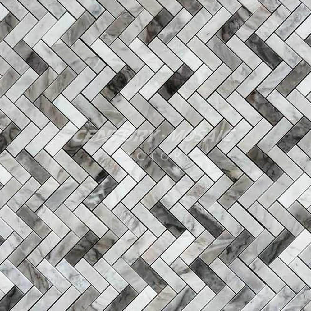 1"x 3" Herringbone Marble Mosaic Manufacturer