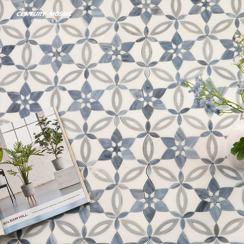 Flower Waterjet Marble Mosaic Wholesale