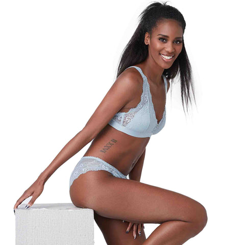 light blue vintage lace panties