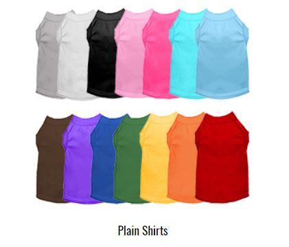 Plain Pet Tee Shirt