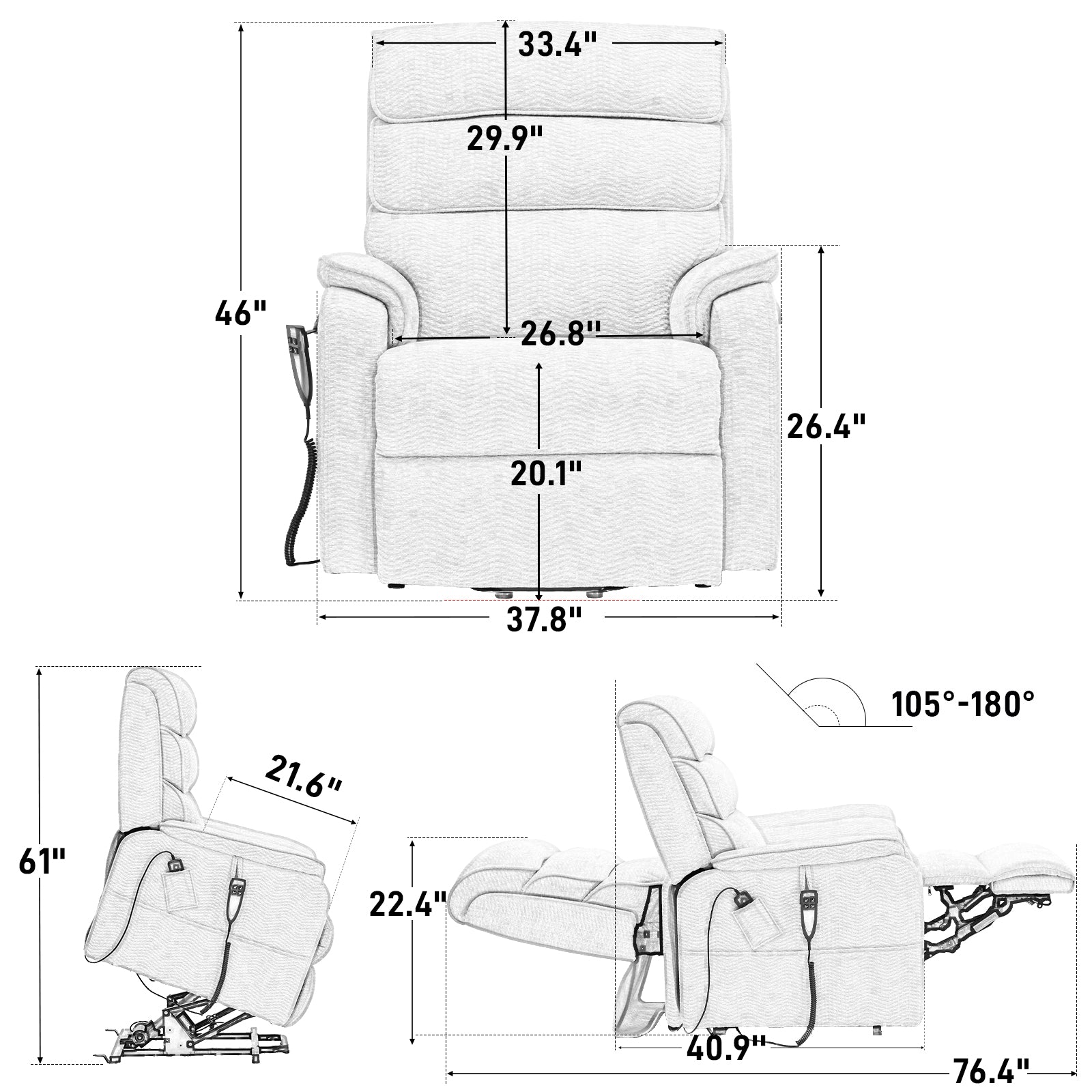 Best Power Lift Recliner For Heavy Person With Heat Massage IRENE HOUSE
