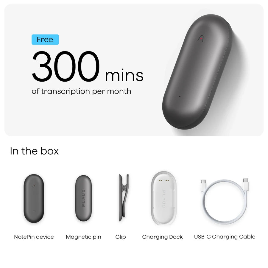 Plaud NotePin - Wearable AI note taker
